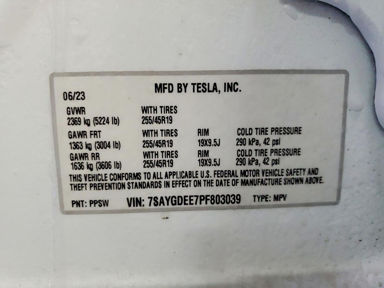 2023 TESLA MODEL Y