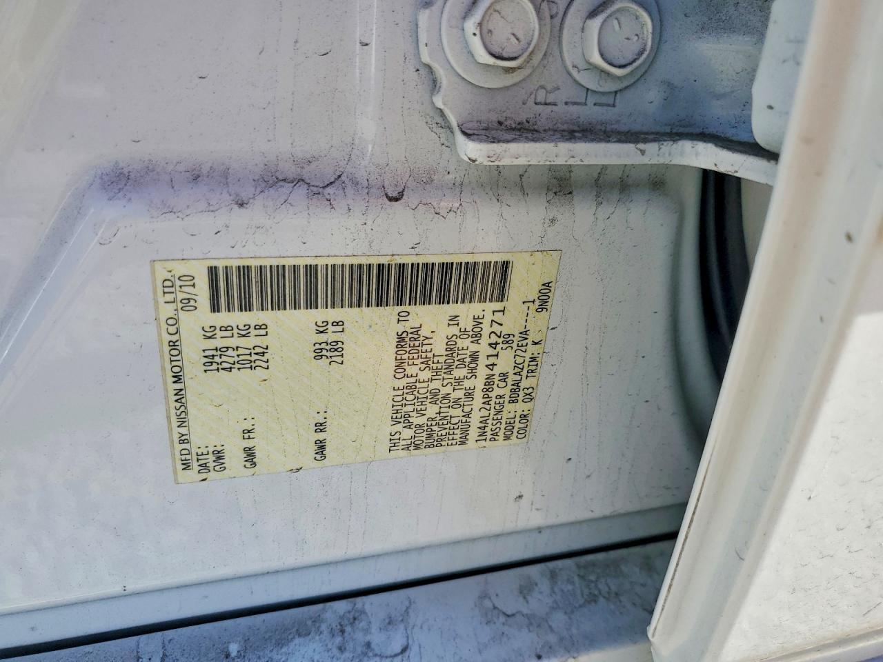 2011 NISSAN ALTIMA