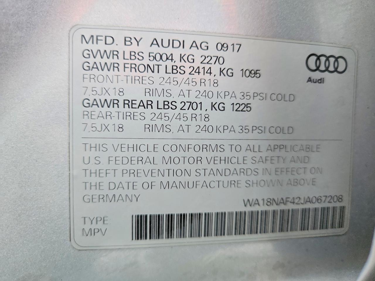 2018 AUDI A4 allroad