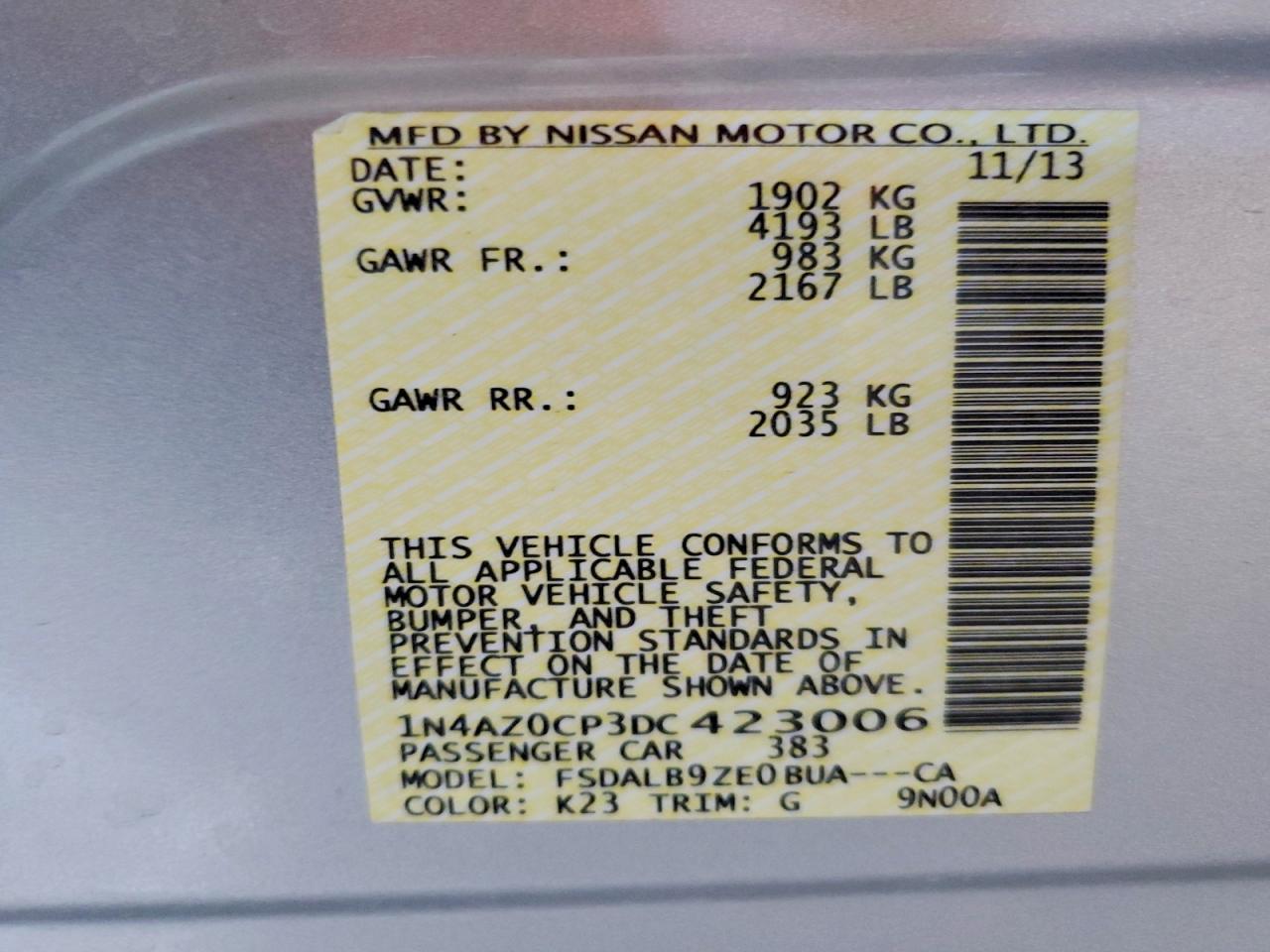 2013 NISSAN LEAF