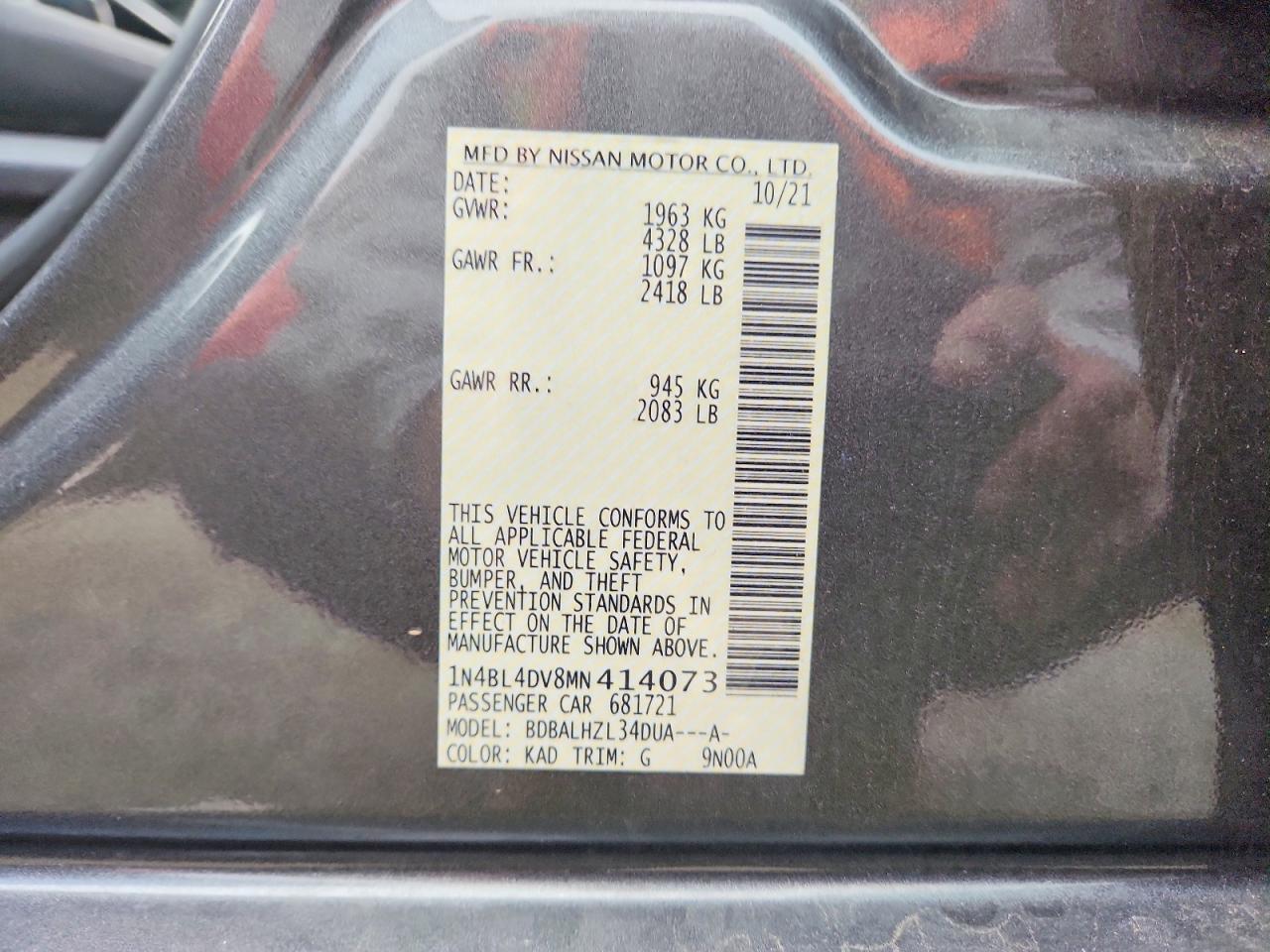2021 NISSAN ALTIMA