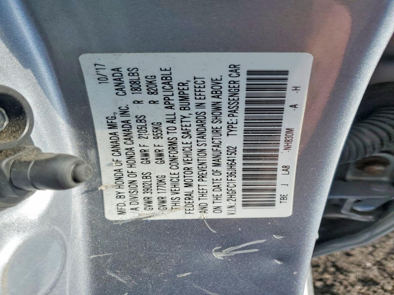 2018 HONDA CIVIC