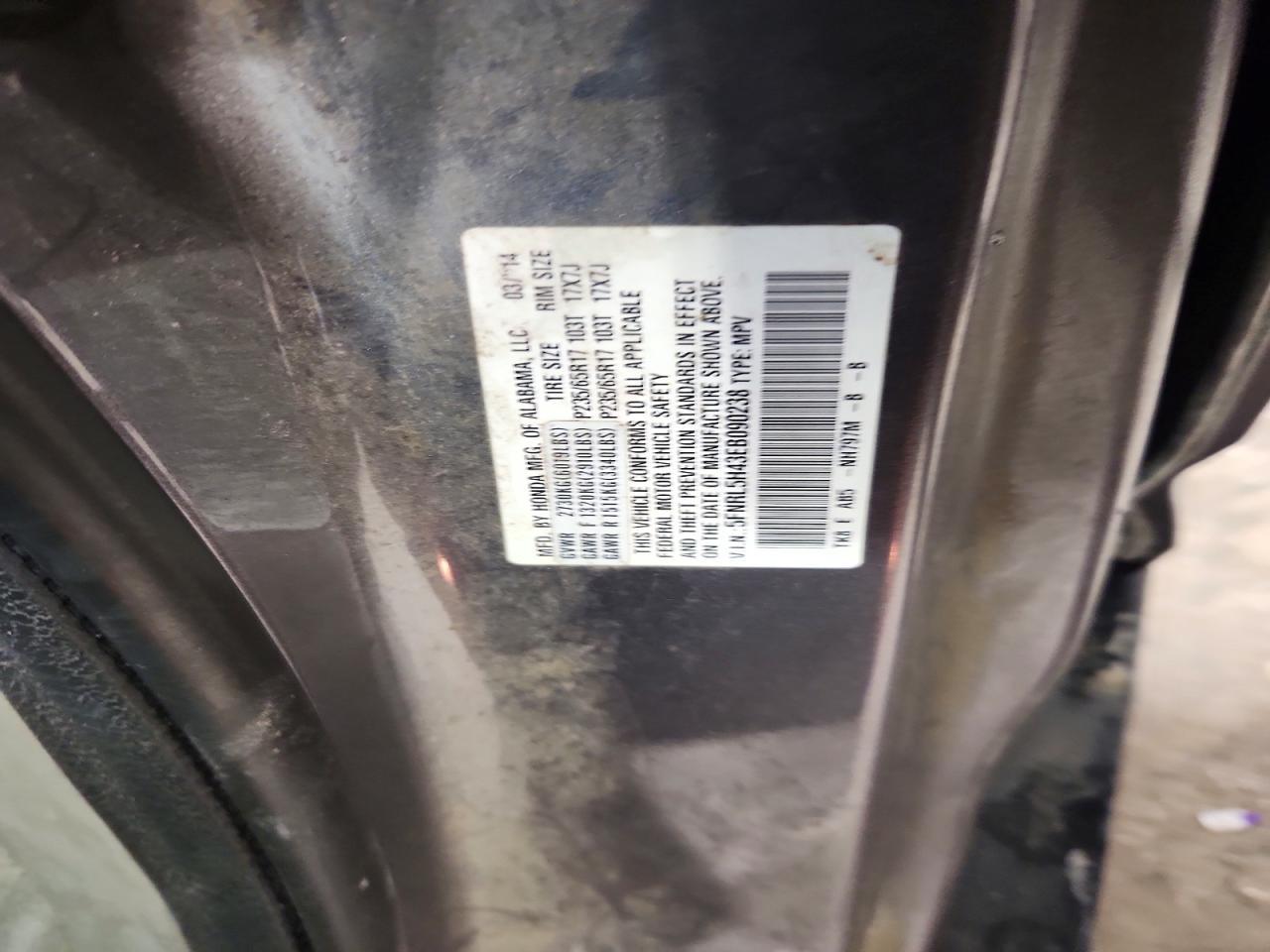 2014 HONDA ODYSSEY