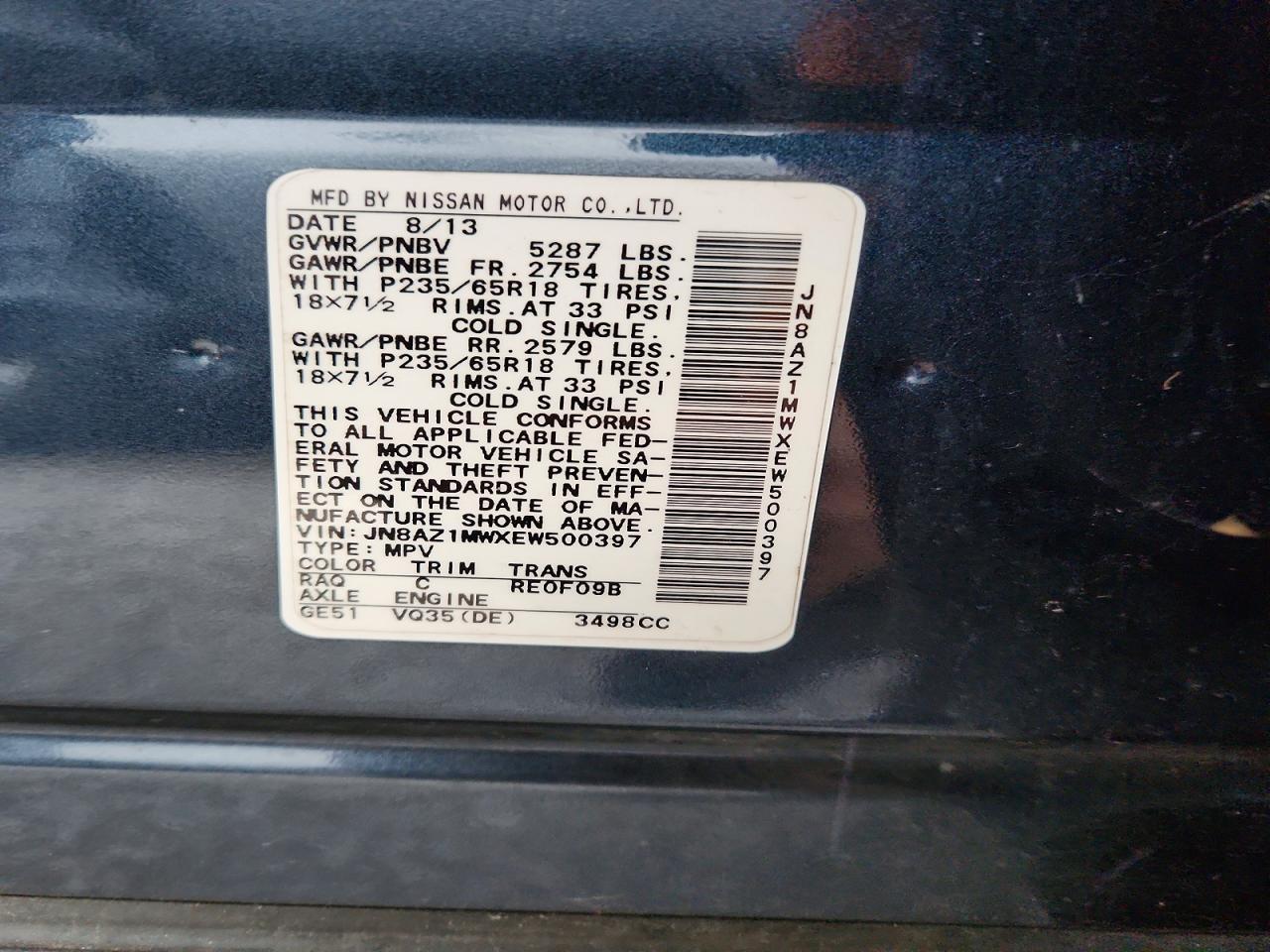 2014 NISSAN MURANO