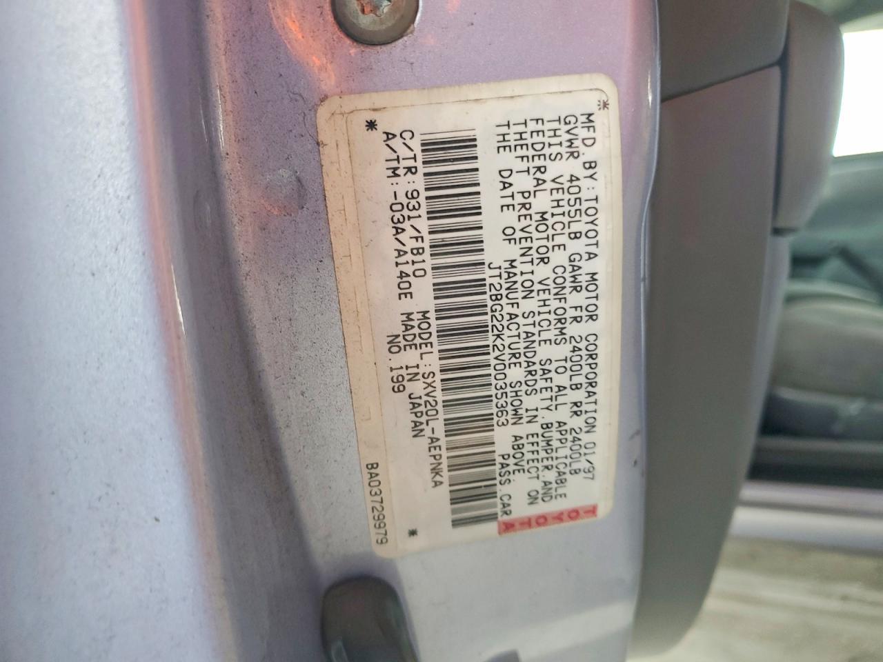 1997 TOYOTA CAMRY