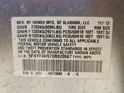 2013 HONDA PILOT