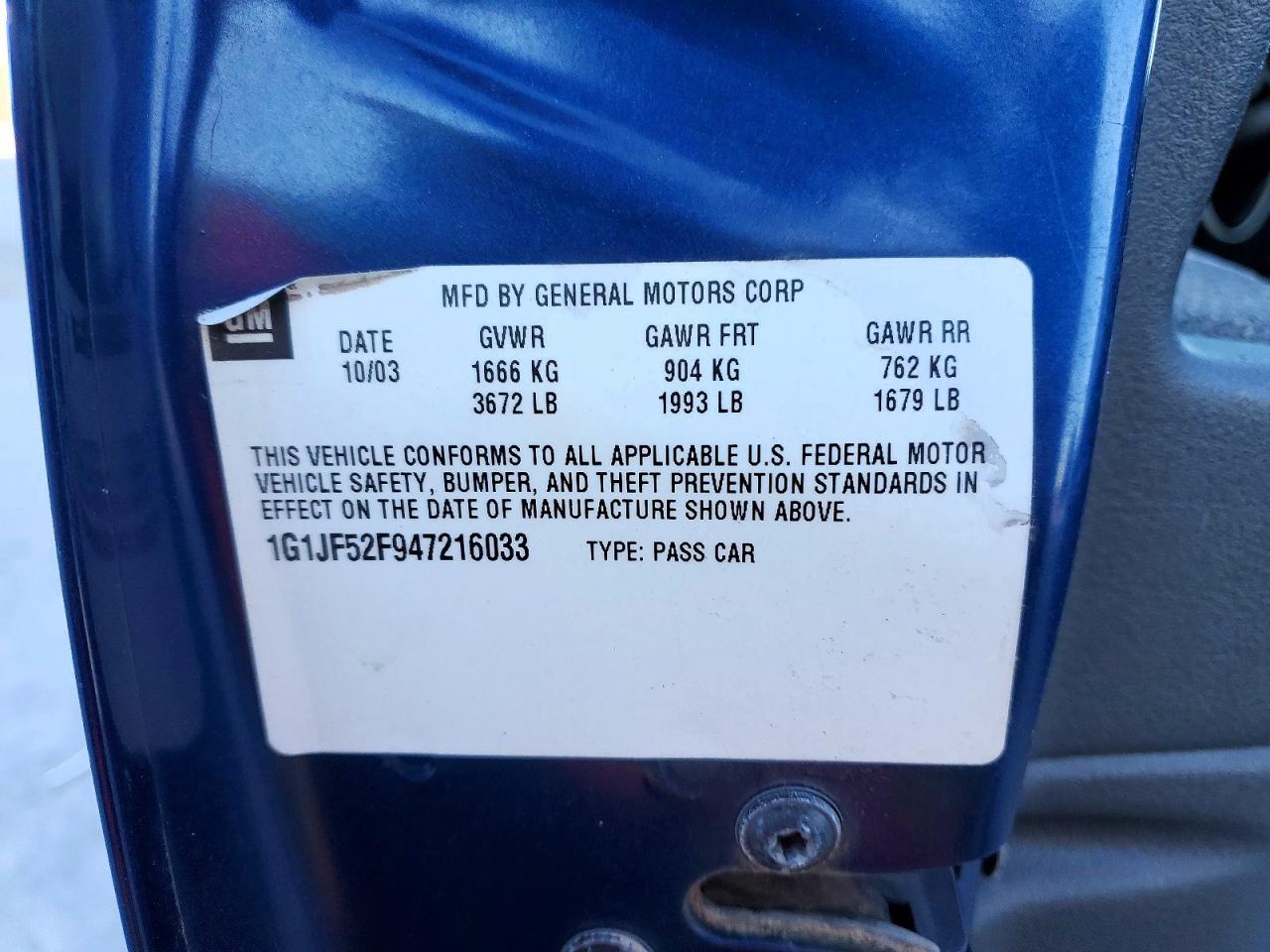 2004 CHEVROLET Cavalier