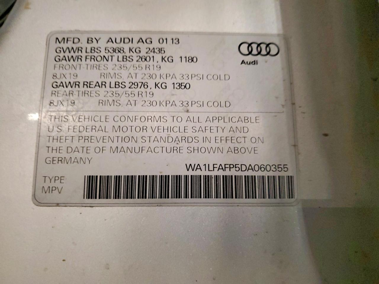 2013 AUDI Q5