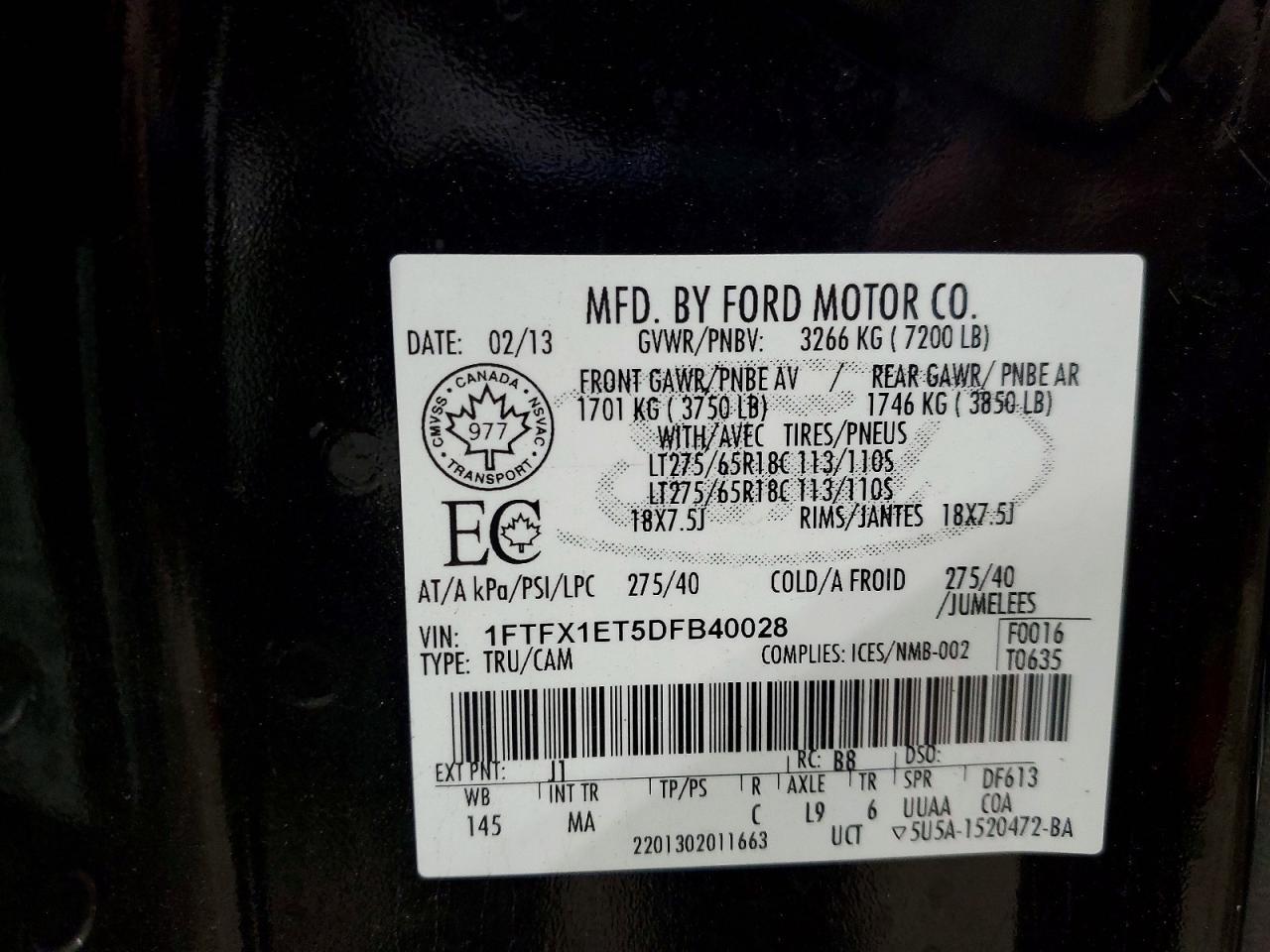 2013 FORD F-150
