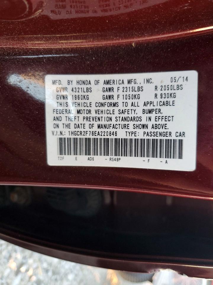 2014 HONDA ACCORD