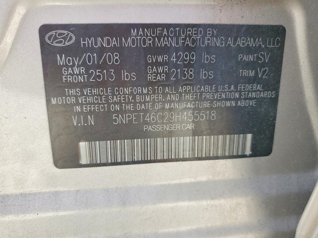2009 HYUNDAI SONATA