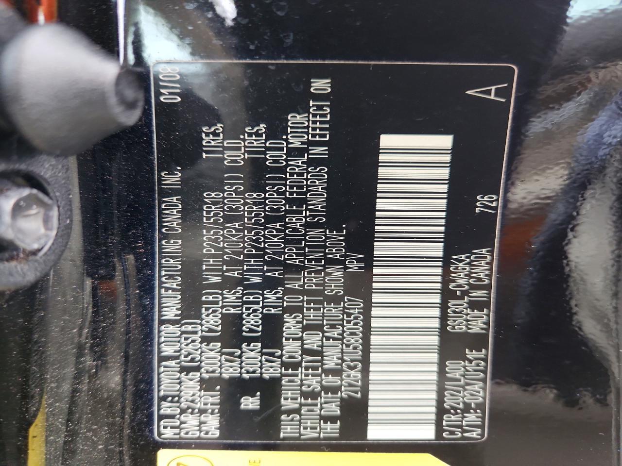 2008 LEXUS RX 350