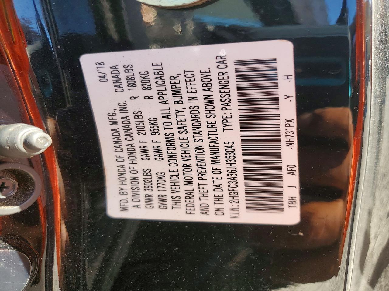2018 HONDA CIVIC