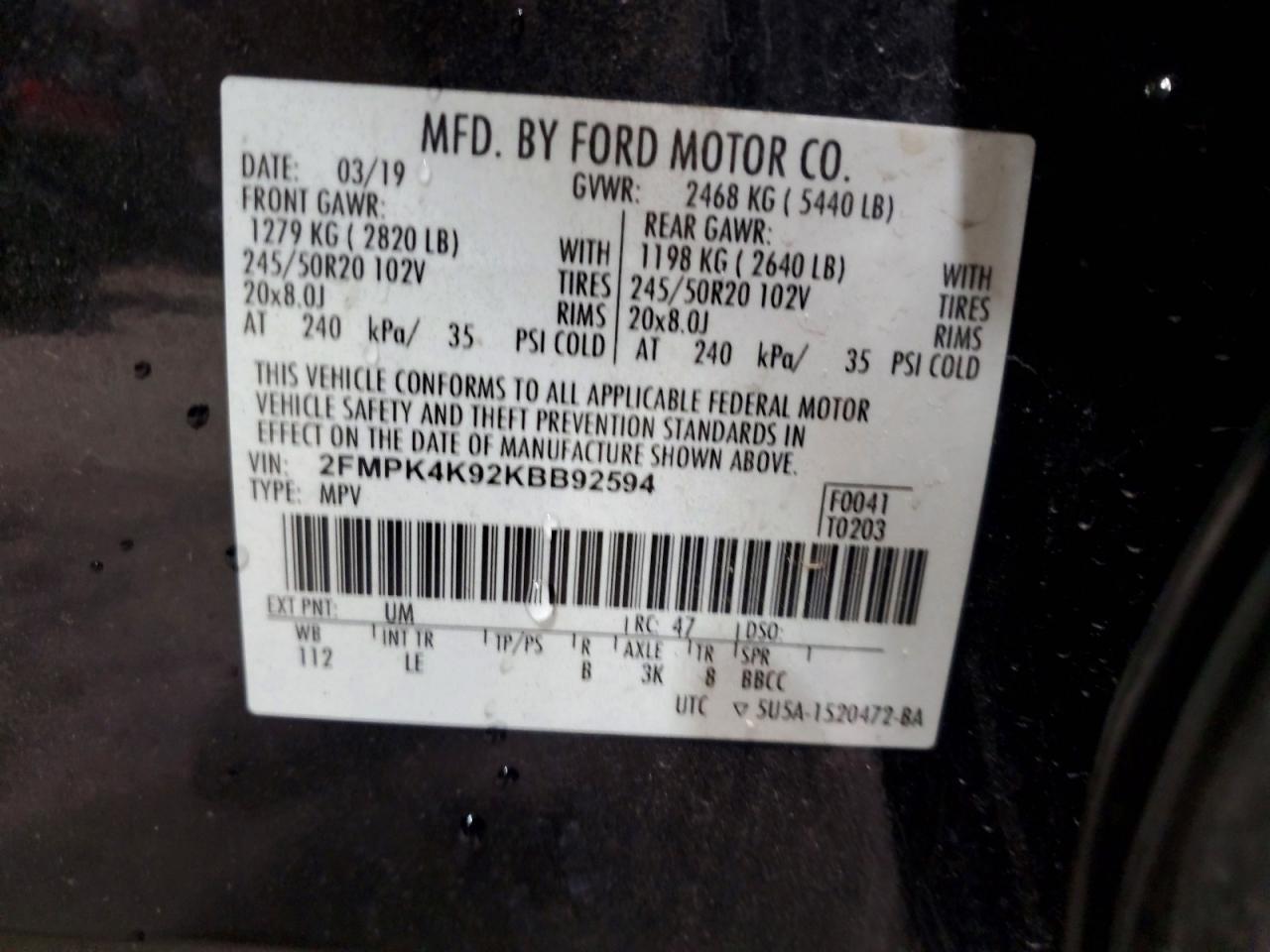 2019 FORD EDGE