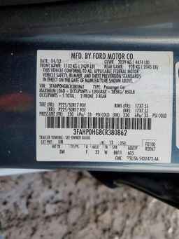 2012 FORD FUSION