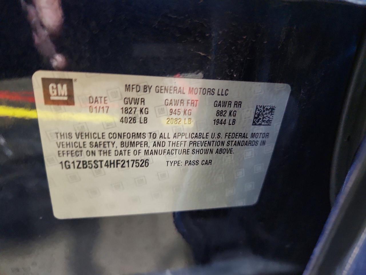 2017 CHEVROLET MALIBU