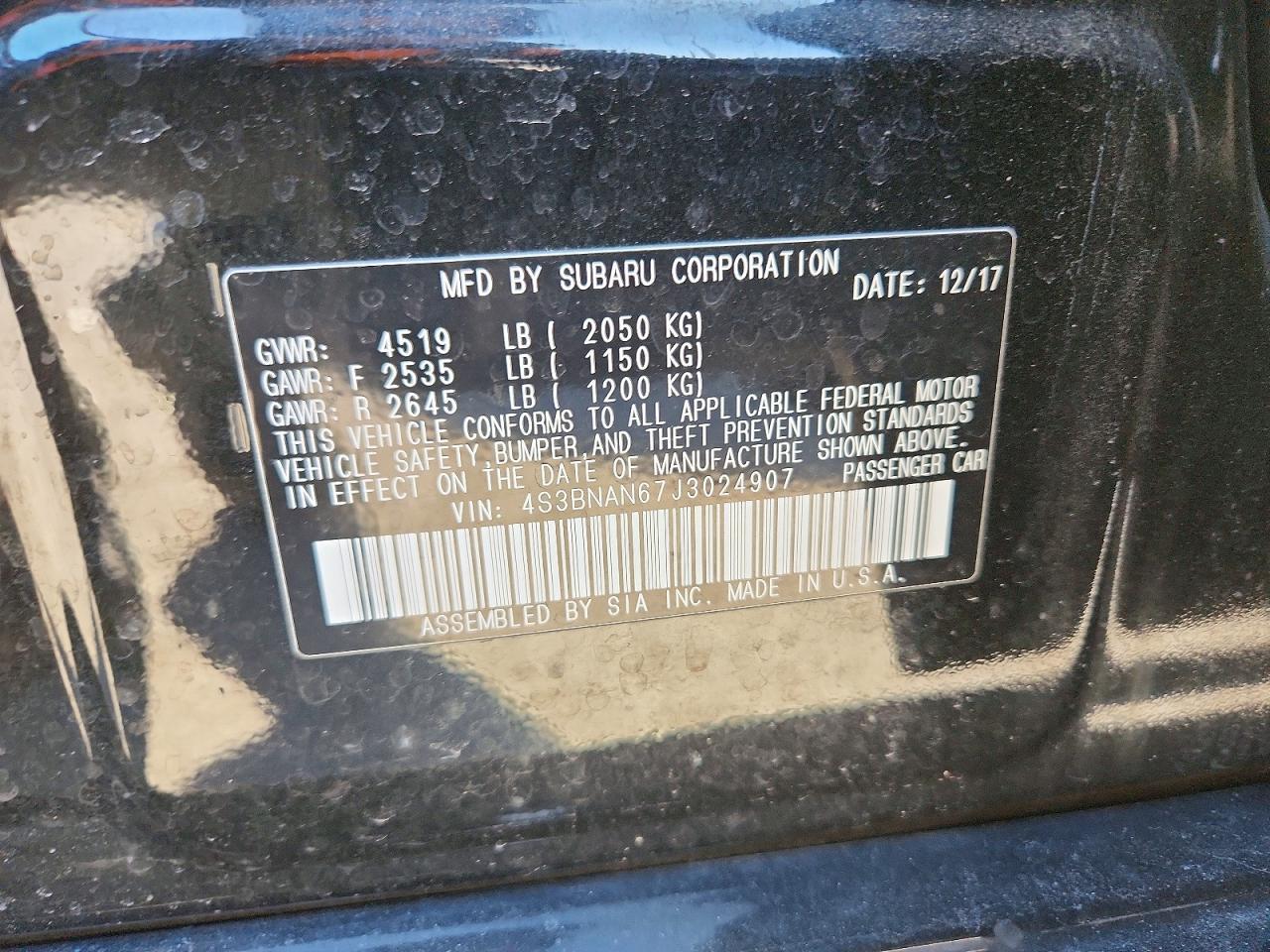 2018 SUBARU Legacy