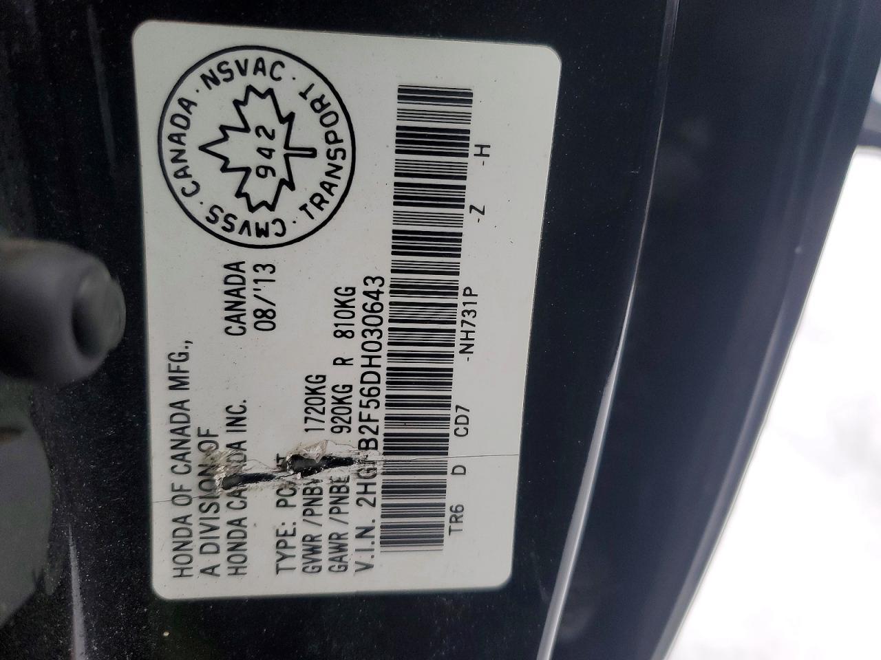 2013 HONDA CIVIC