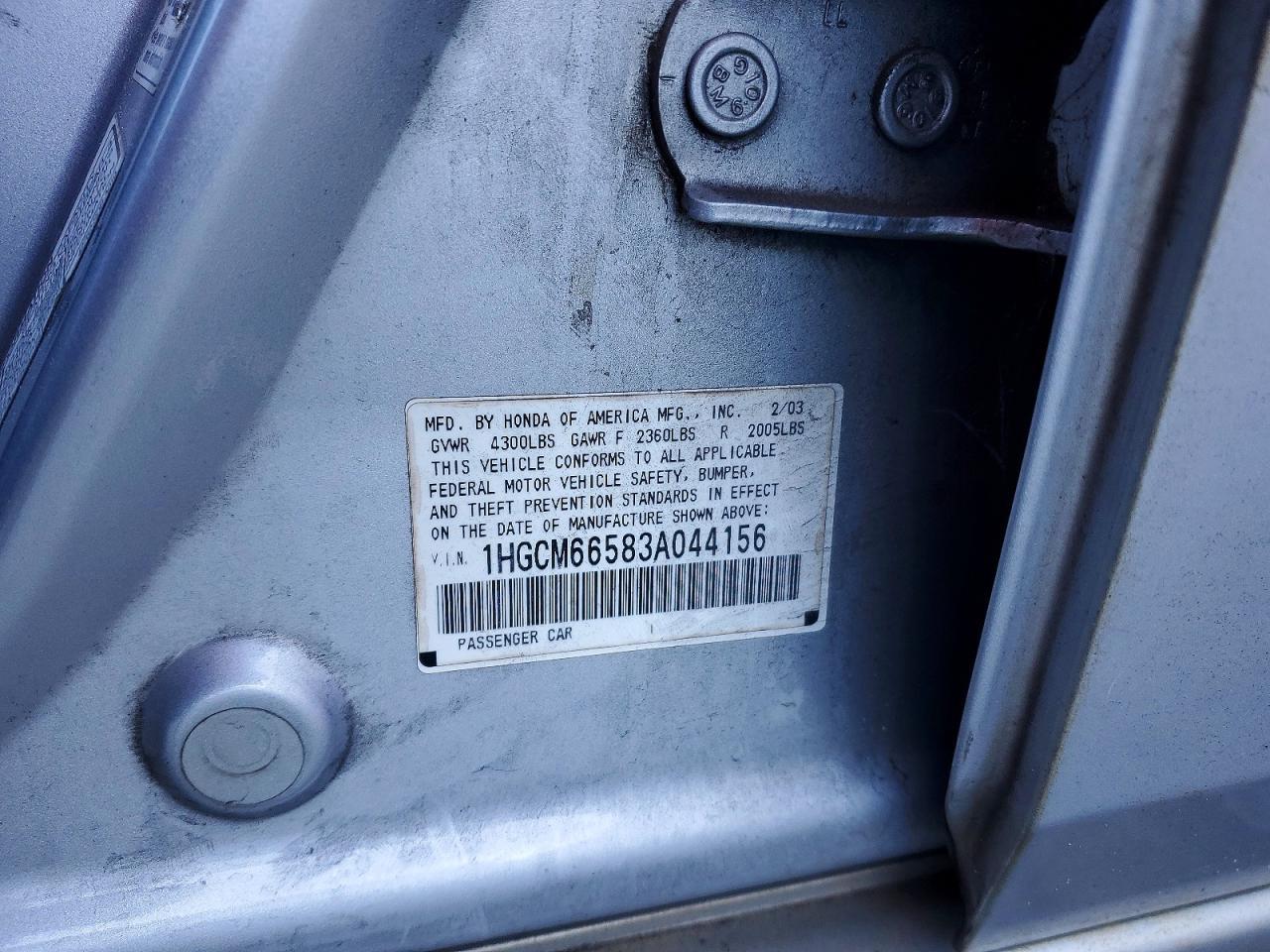 2003 HONDA ACCORD