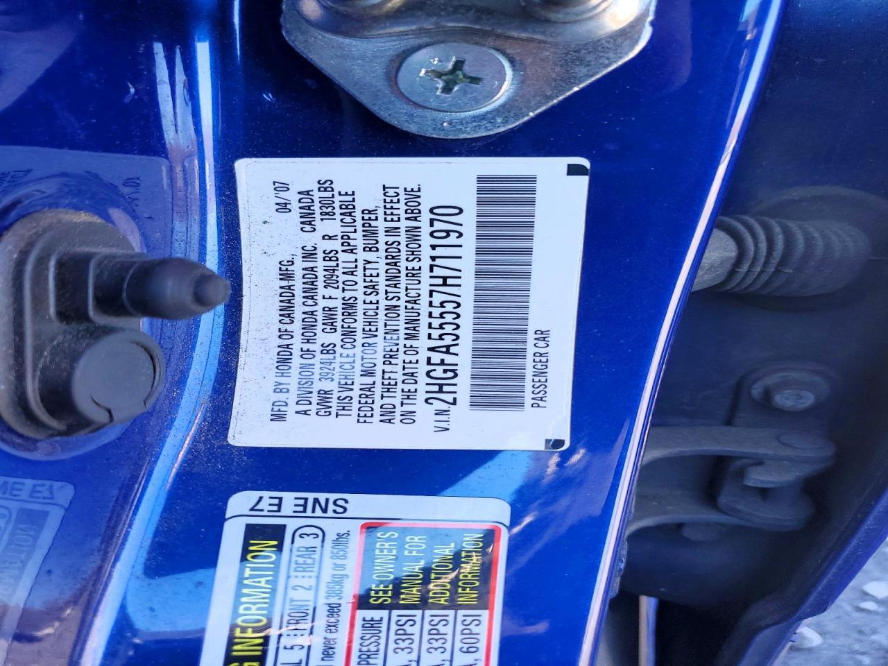 2007 HONDA CIVIC