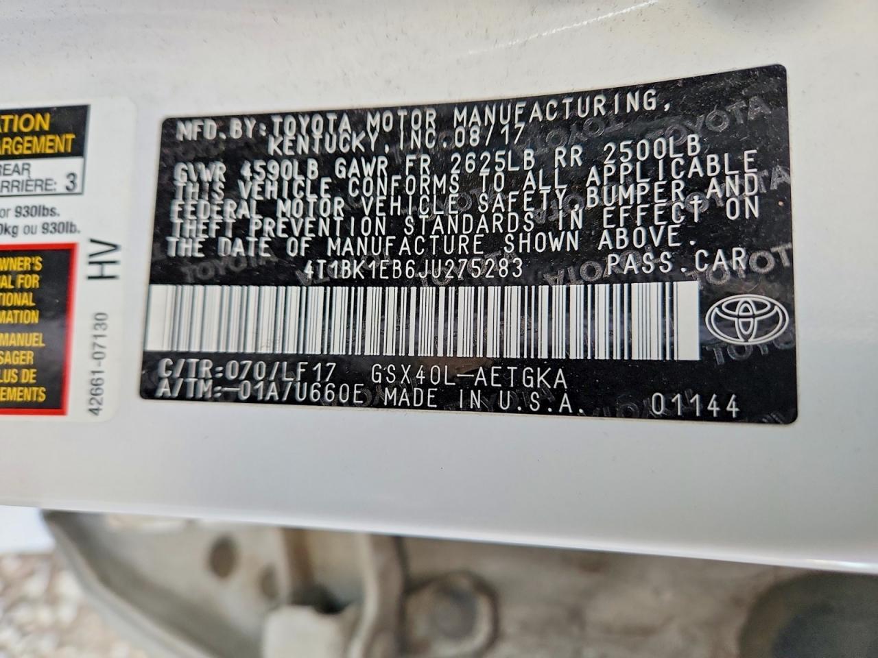 2018 TOYOTA Avalon