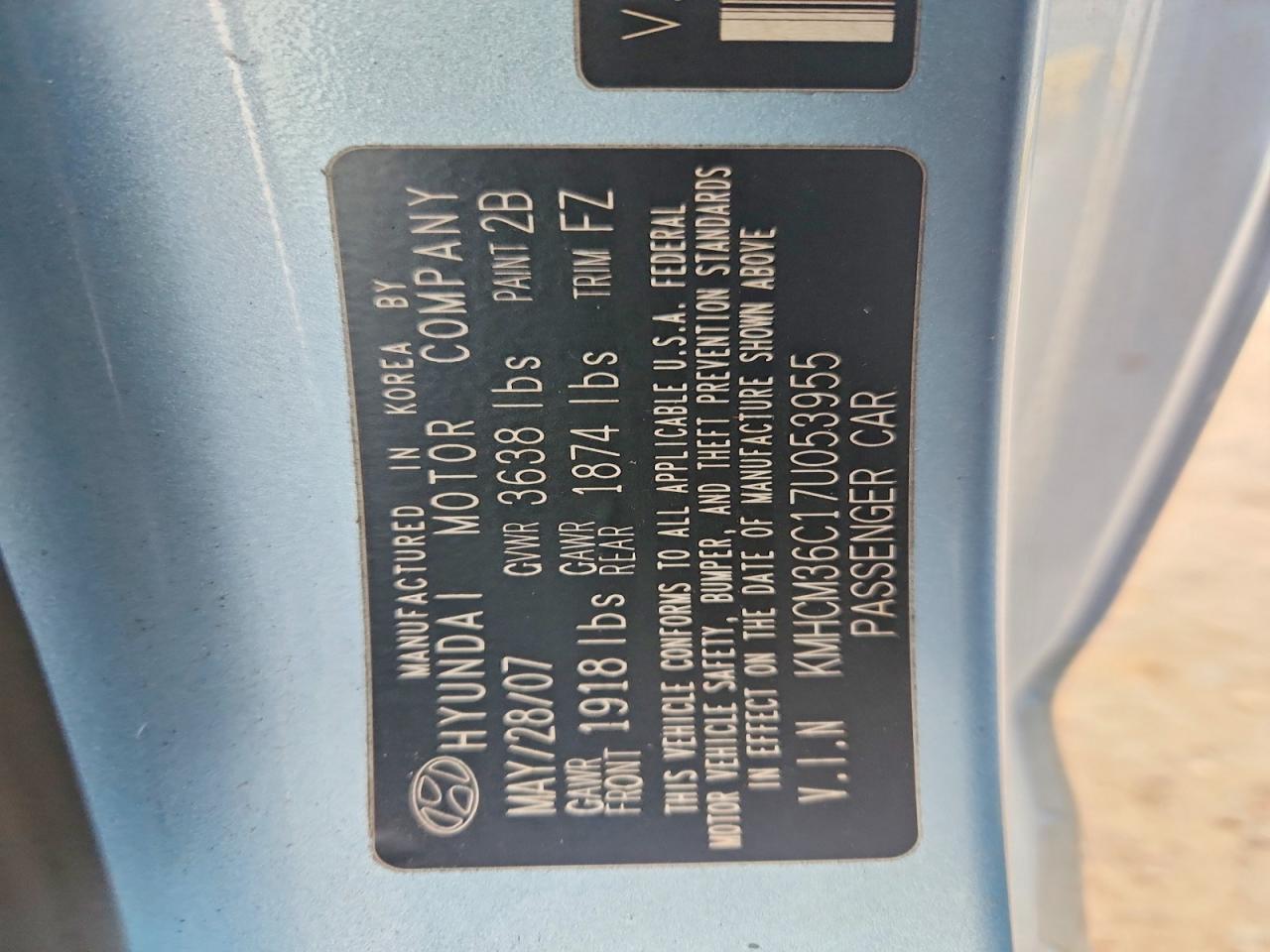 2007 HYUNDAI ACCENT