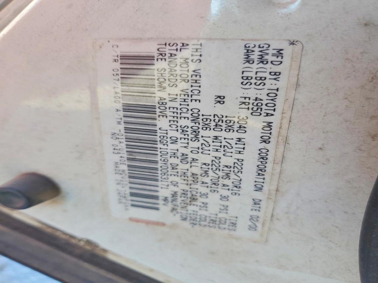2000 LEXUS Rx 300