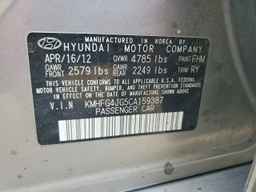 2012 HYUNDAI Azera