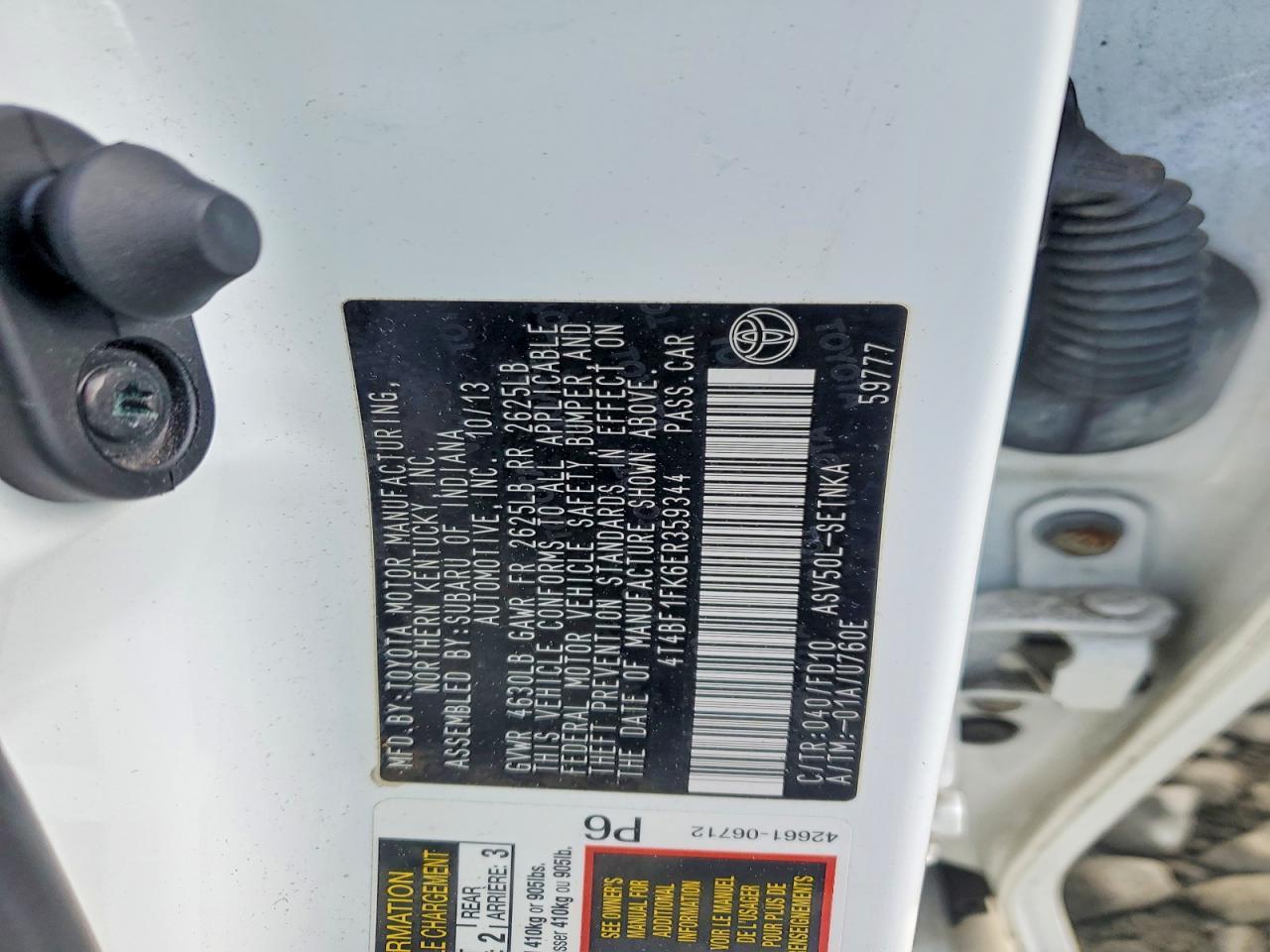2014 TOYOTA CAMRY