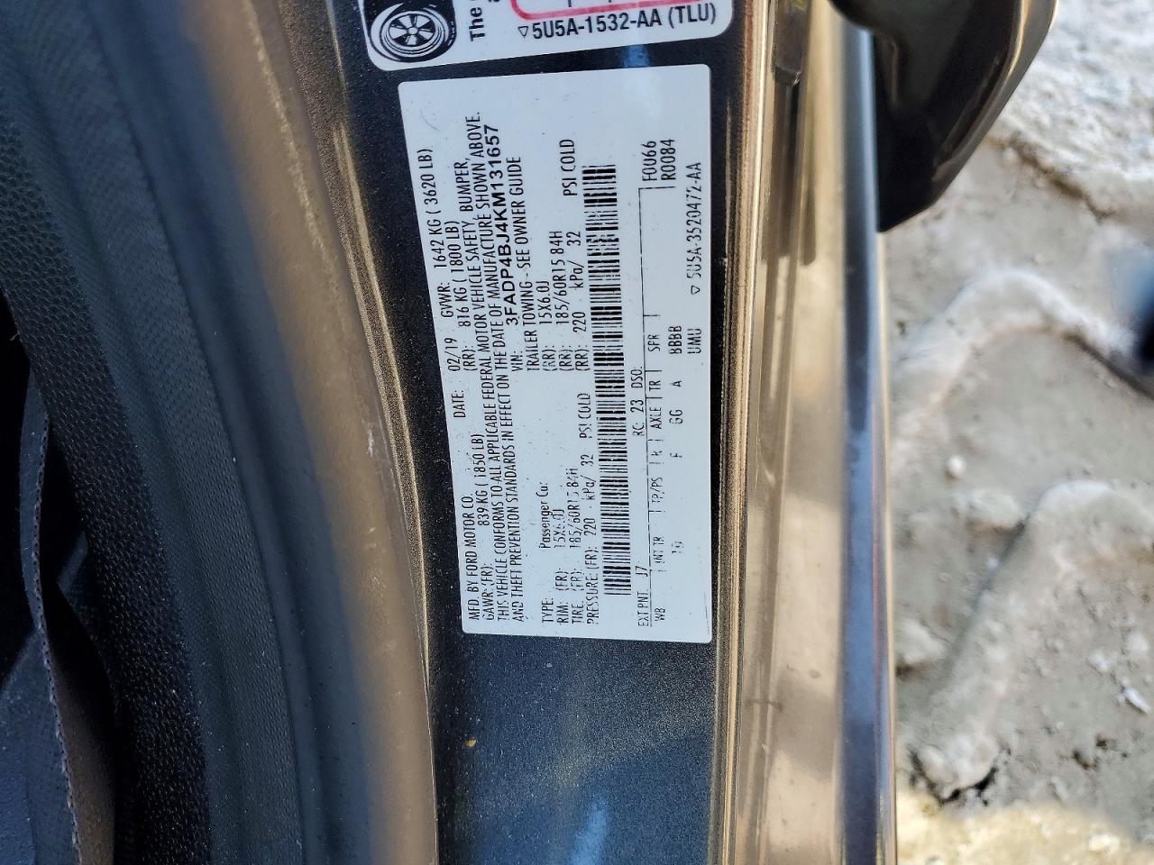 2019 FORD Fiesta