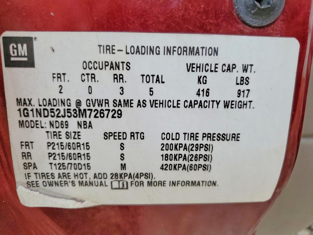 2003 CHEVROLET MALIBU