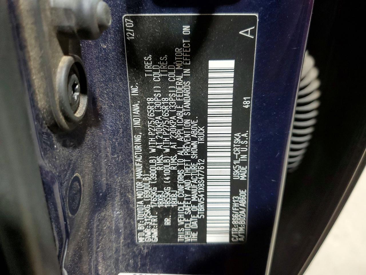 2008 TOYOTA TUNDRA