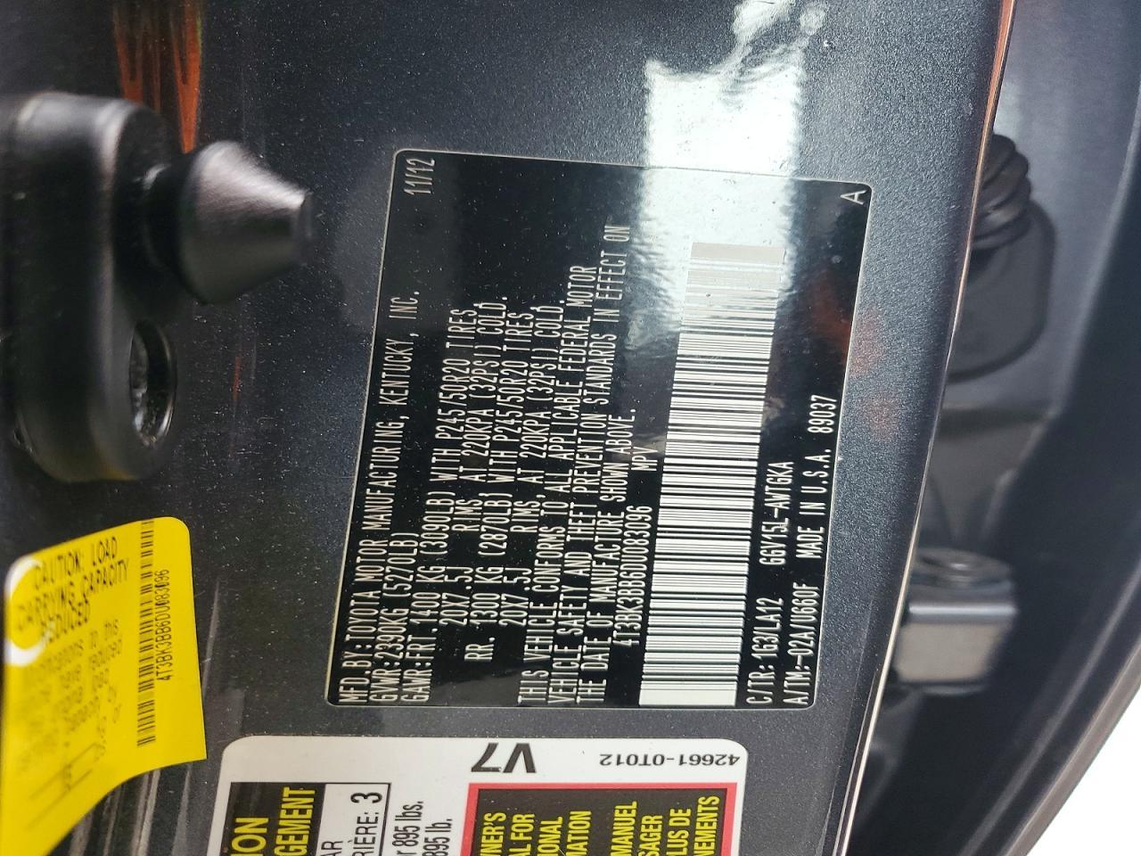 2013 TOYOTA VENZA