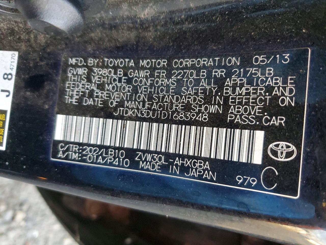 2013 TOYOTA PRIUS