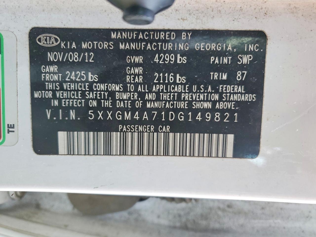 2013 KIA OPTIMA
