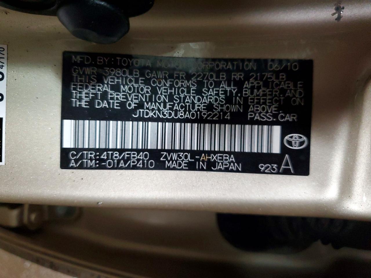2010 TOYOTA PRIUS