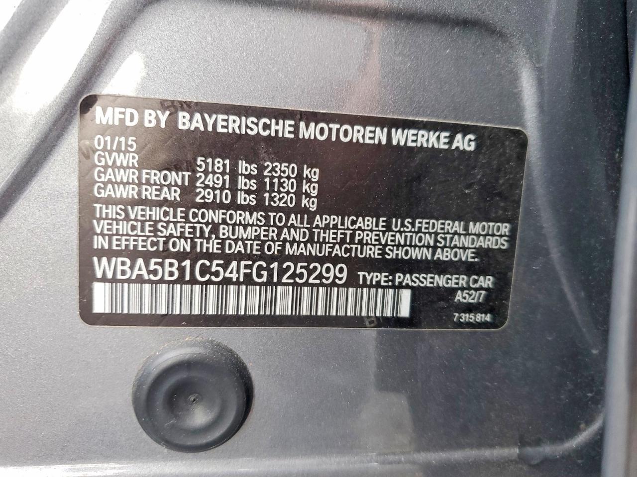 2015 BMW 5 series
