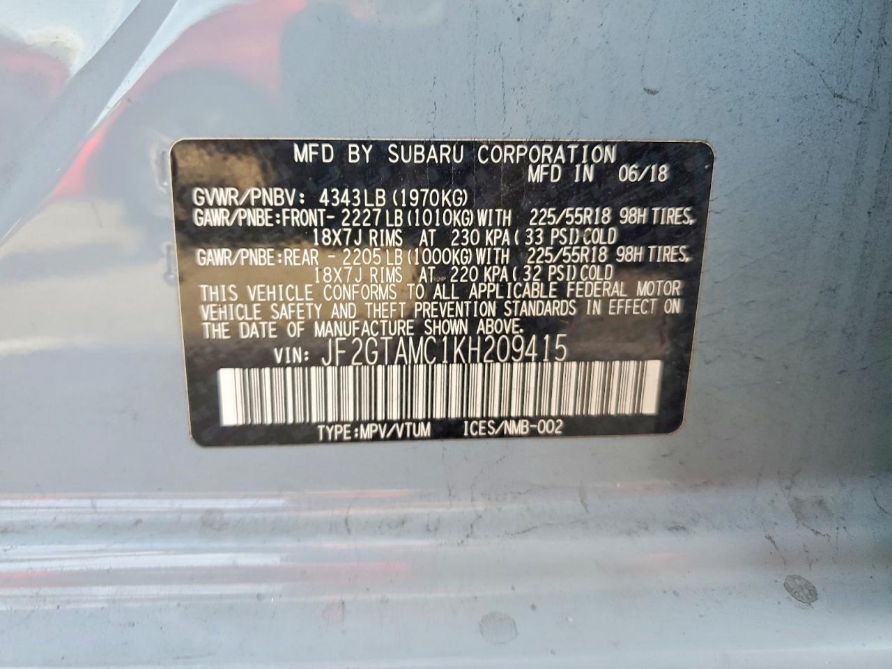 2019 SUBARU Crosstrek