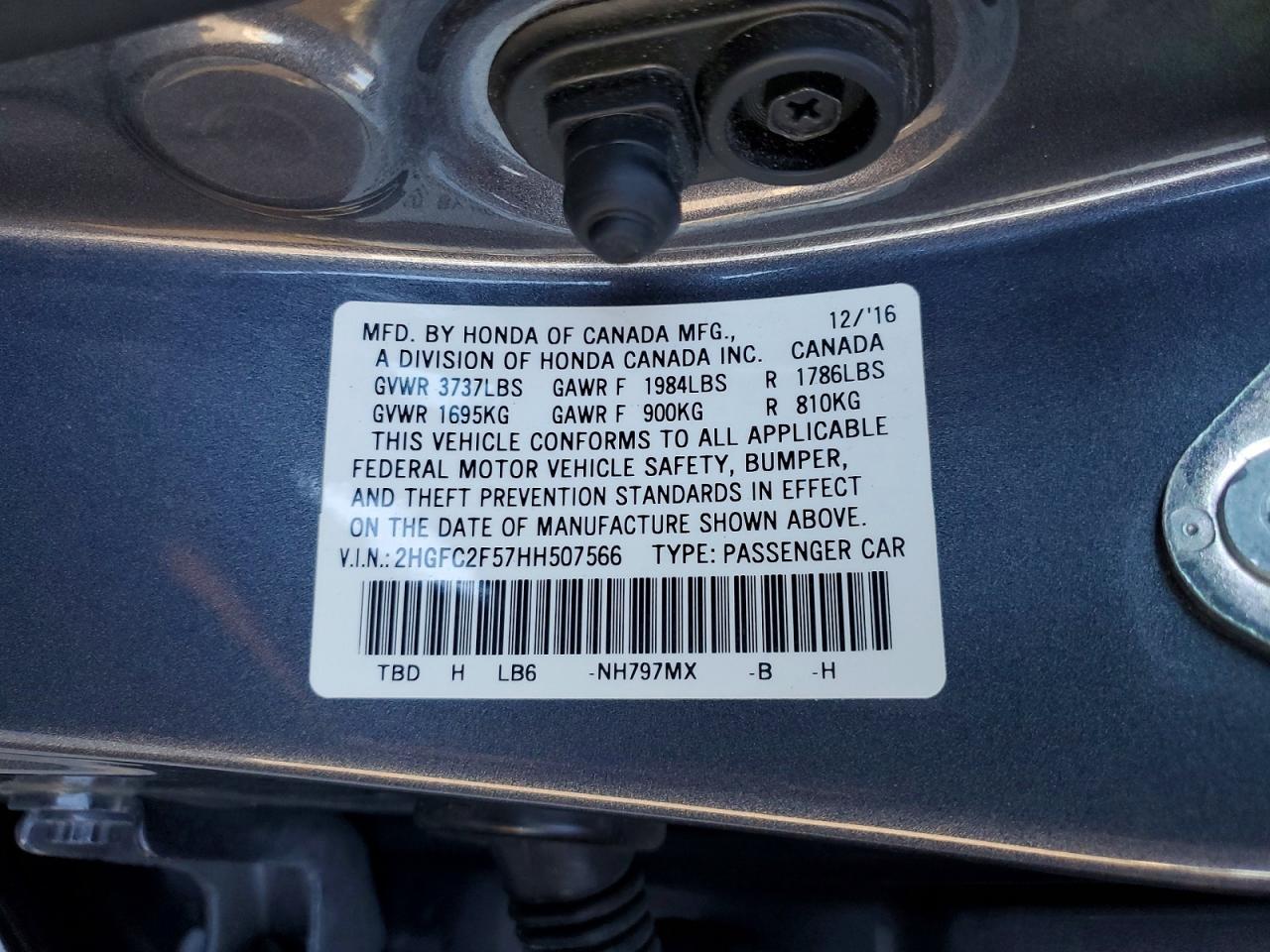 2017 HONDA CIVIC
