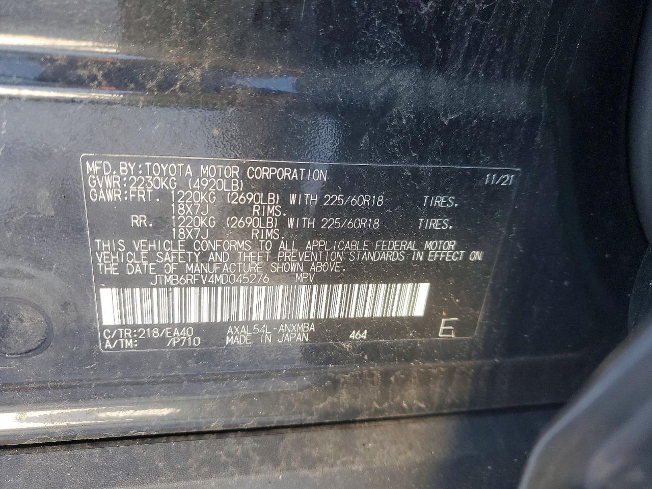 2021 TOYOTA RAV4