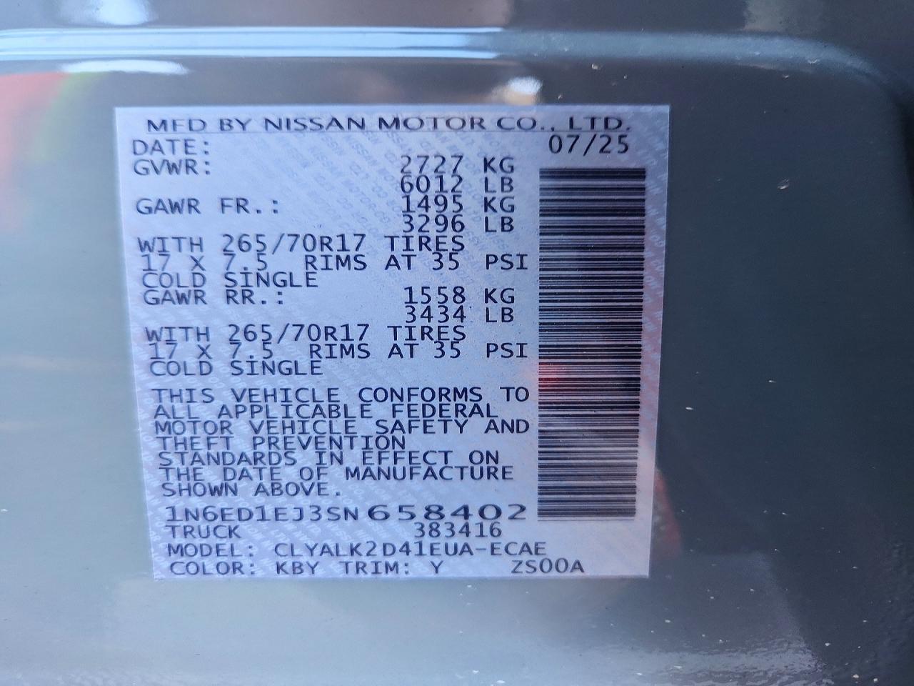 2025 NISSAN Frontier
