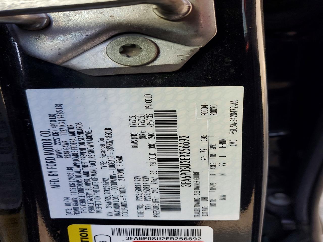 2014 FORD FUSION