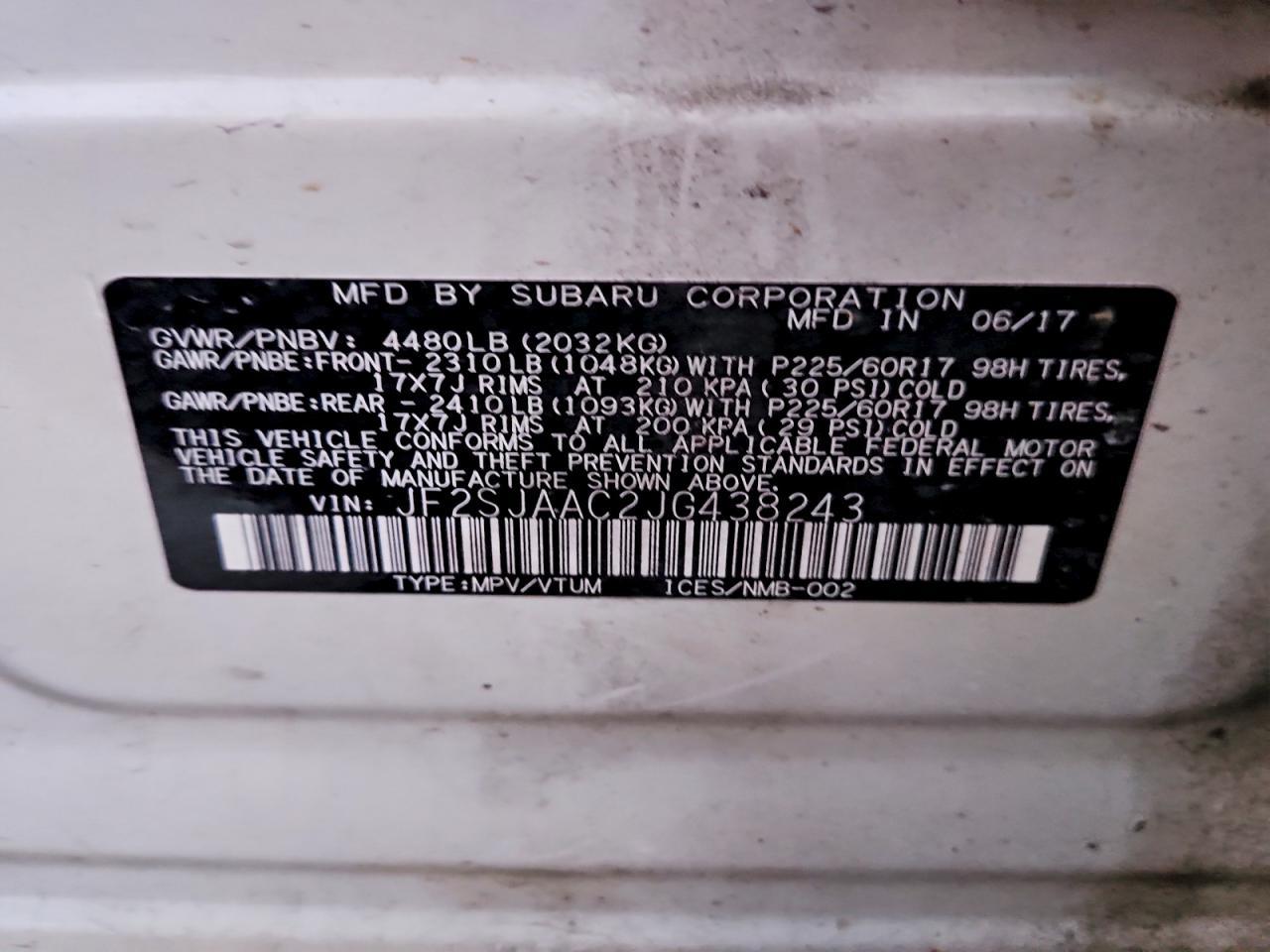 2018 SUBARU FORESTER