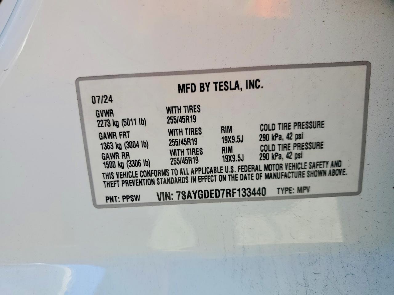 2024 TESLA MODEL Y