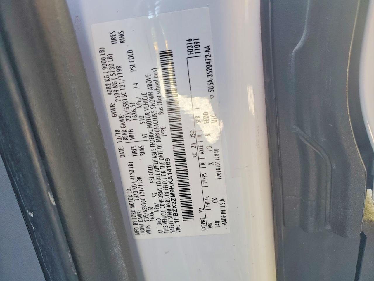 2019 FORD Transit