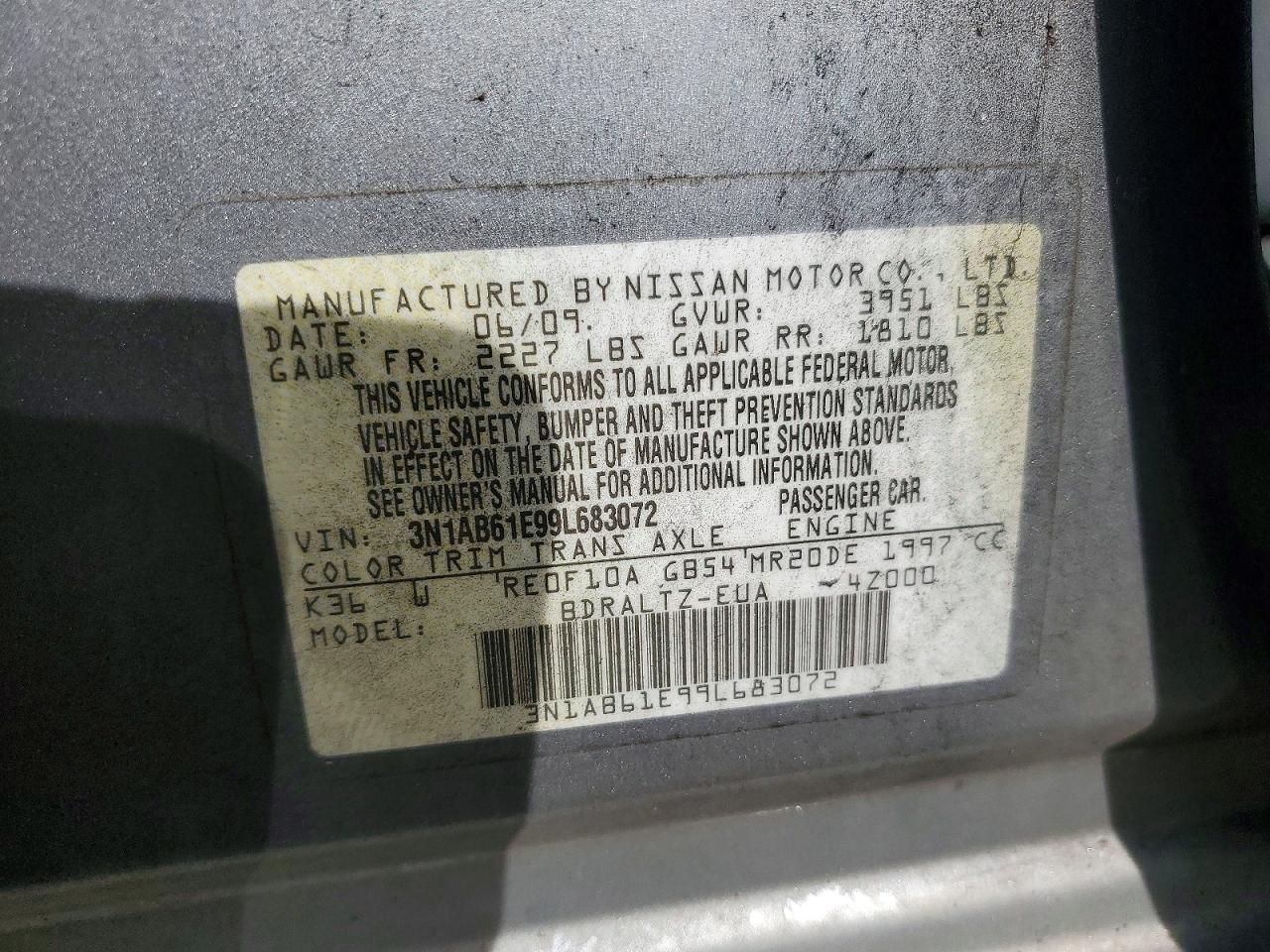 2009 NISSAN SENTRA