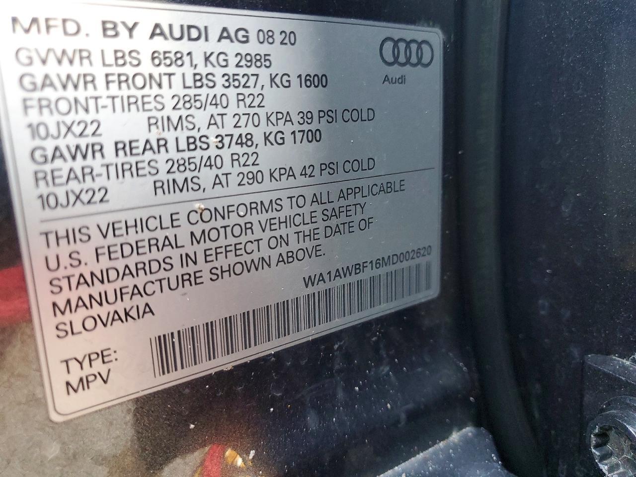 2021 AUDI SQ8