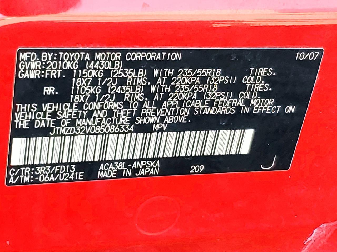 2008 TOYOTA RAV4