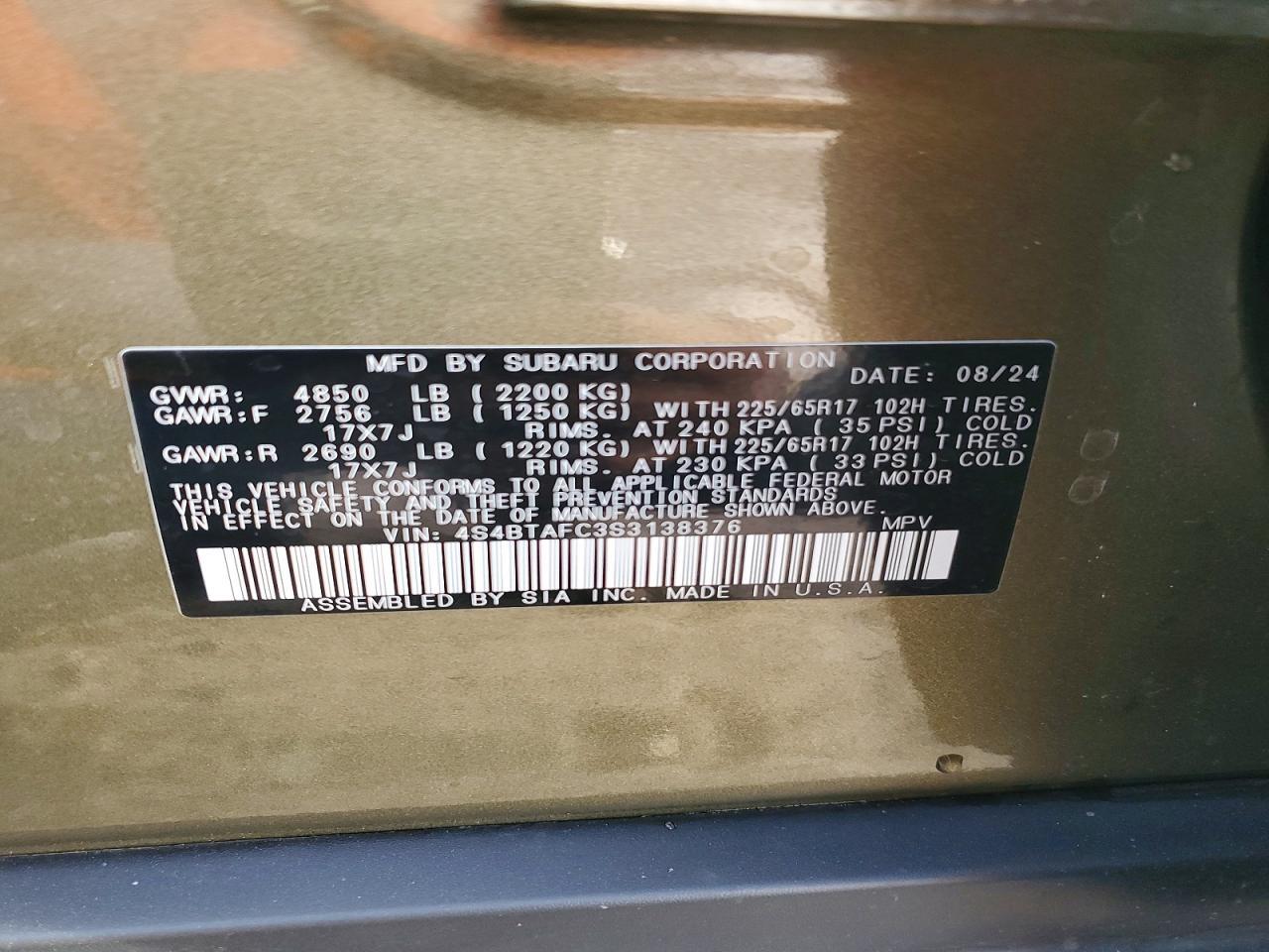 2025 SUBARU Outback