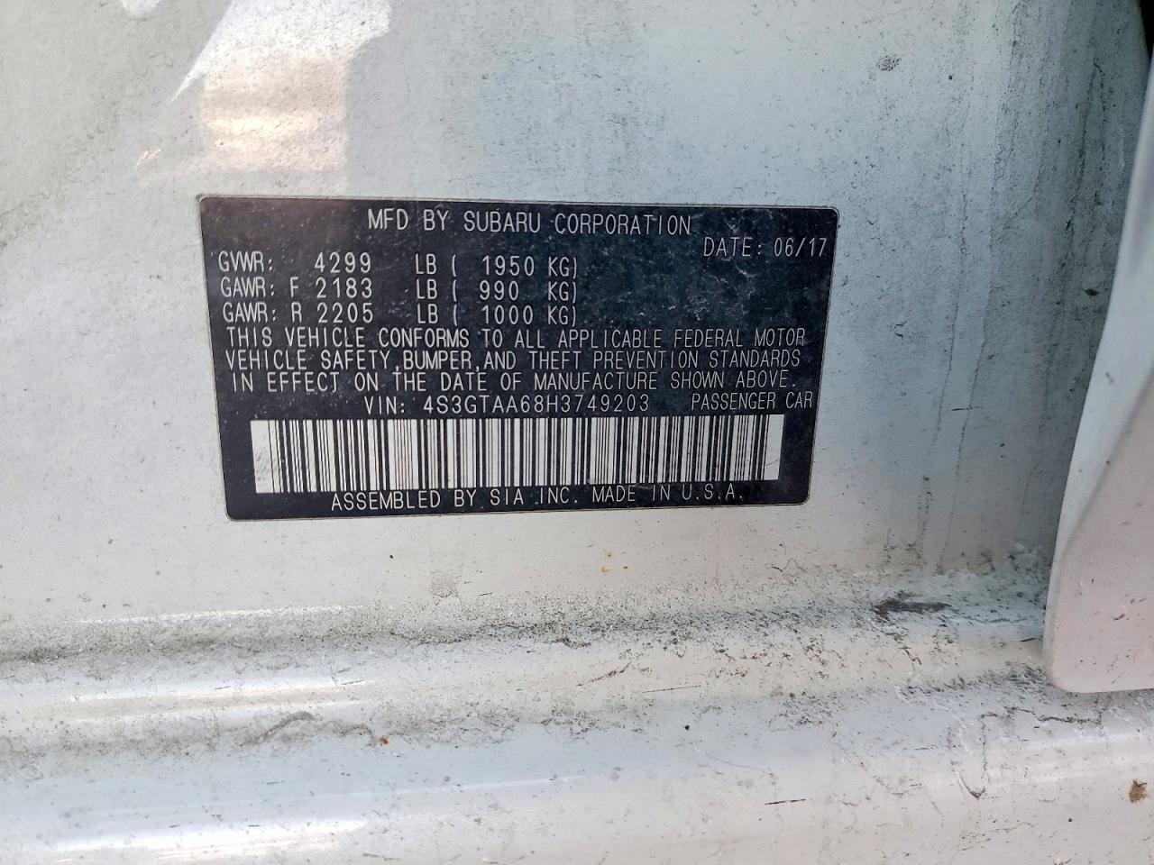 2017 SUBARU IMPREZA